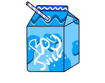 Boy juice waterproof sticker trans