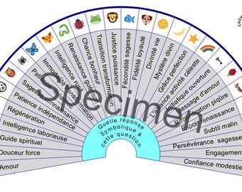 Fiche radiesthésie avec symbole