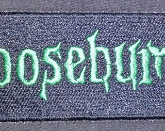 Goosebumps Logo Patch – Classic Horror Font – 3" to 7" Sizes – Sew On, Iron On, or Velcro