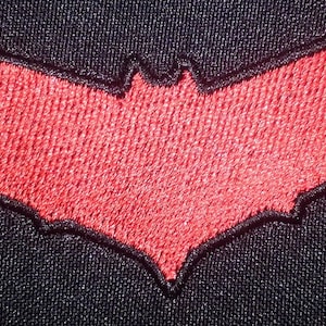 Red Bat Symbol Embroidered Patch - Etsy