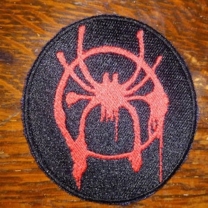 Red and Black Spider Patch Version 2 embroidered patch