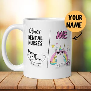 Personalised Dental Nurse Mug Gift, Funny Him Her, Thank You Gift, Colleague Present, Secret Santa, Graduation, NHS, Birthday Mug