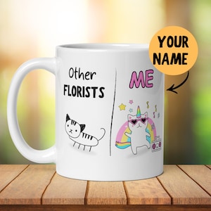 Personalised Florist Mug Gift, Funny Him Her, Thank You Present, Floral Arranger, Retirement, Birthday, Christmas, Best Florist