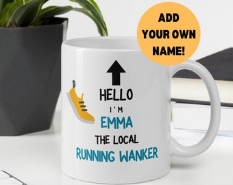 Laufender Wichser Becher, lustige Geschenkidee, personalisierte Läufer Gym Training Becher, unhöflich Büroarbeit Weihnachten Geburtstag Geschenk Geschenk für ihn ihr