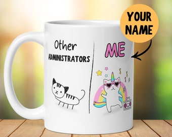 Personalised Administrator Mug Gift, Funny Him Her, Office Mug, Thank You Gift, Colleague Present, Secret Santa, Leaving Work, New Job