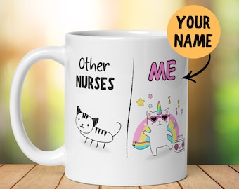 Personalised Nurse Mug Gift, Funny Him Her, Thank You Gift, Best Nurse Appreciation, Colleague Present, Secret Santa, Graduation, NHS Gift