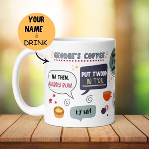 Personalised Yorkshire Mug, York Gift, Custom Drink, Northern Regional Gift, Funny Phrases, Secret Santa, Office Mug, Him Her Present