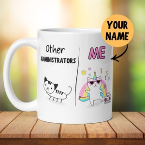 Personalised Administrator Mug Gift, Funny Him Her, Office Mug, Thank You Gift, Colleague Present, Secret Santa, Leaving Work, New Job