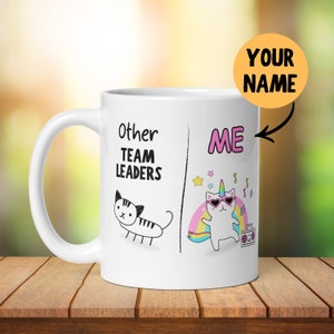 Mug cadeau personnalisé chef d'équipe, amusez-vous avec lui, cadeau de remerciement, cadeau d'un collègue, père Noël secret, nouvel emploi, cadeau de départ, tasse à café