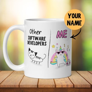 Personalised Software Developer Mug Gift, Funny Him Her, Programmer, Coder, Colleague Present, Secret Santa, Graduation, Coding Coffee Mug