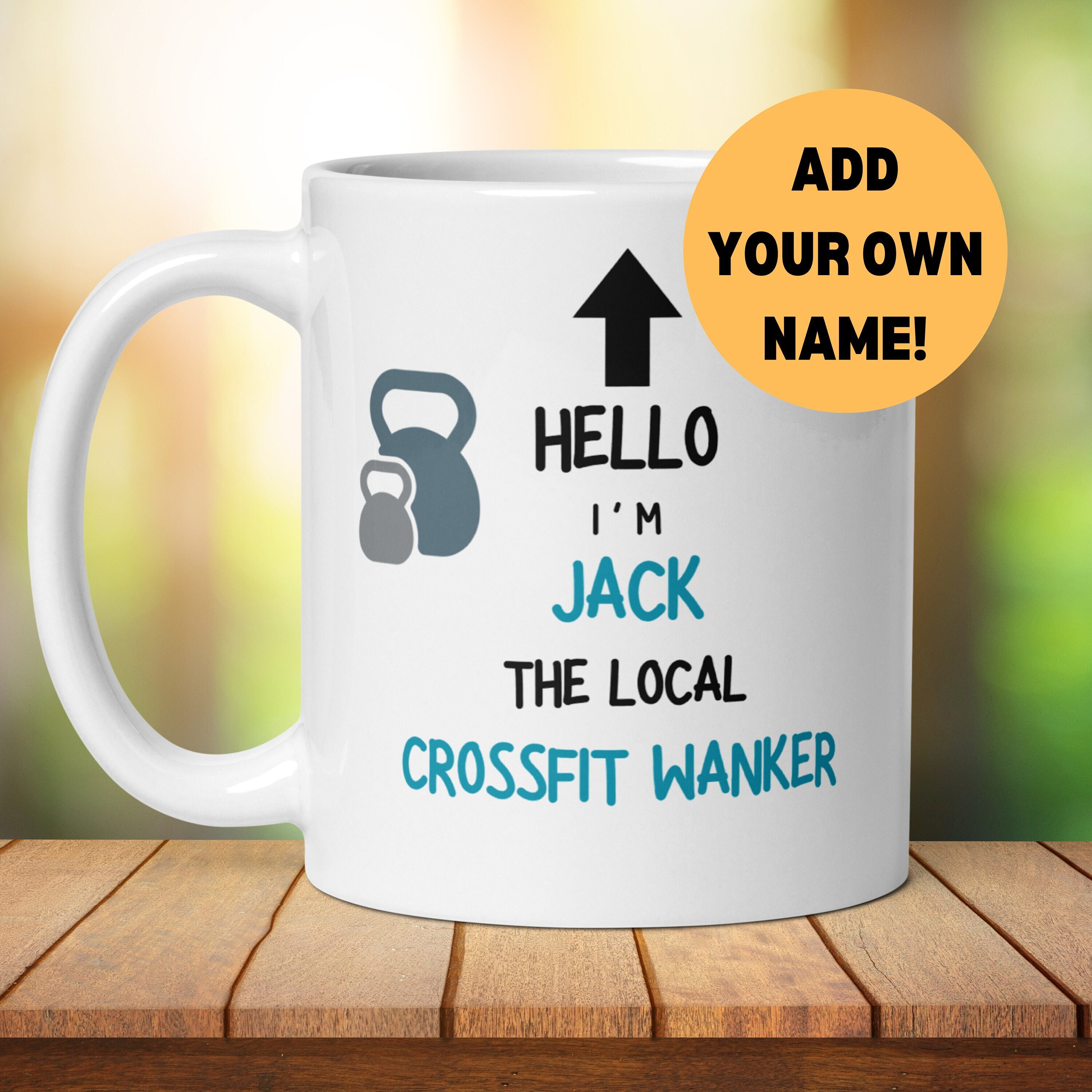 Crossfit Wichser Becher, lustige Geschenkidee, personalisierte Gewichte Gym Training Becher, unhöflich Büroarbeit Weihnachten Geburtstag Geschenk Geschenk für ihn Ihr