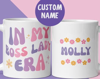 Personalised In My Boss Lady Era Mug Gift, Women Empowerment, Manager, Supervisor, Congratulations New Job