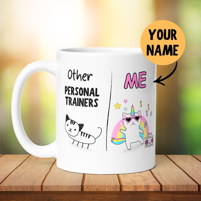 Personalised Personal Trainer Mug Gift, Funny Him Her, Gym Fitness Mug, Thank You Gift, Gym Lover, Secret Santa, Leaving Work, New Job