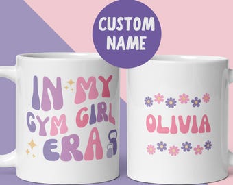 Caneca personalizada "In My Gym Girl Era" para presente, PT, presente de aniversário para quem ama academia, presente para melhor amiga da namorada, amigo secreto de Natal