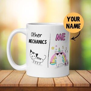 Personalised Mechanics Funny Mug Gift, Thank You Present, Automotive, Garage, MOT, Repair, New Job, Colleague Present, Birthday, Christmas