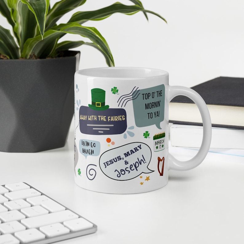 Personalised Irish Mug, Ireland Gift, Custom Tea Coffee, Him Her Birthday, Guinness, St Patricks Day, Secret Santa, Funny Office Mug
