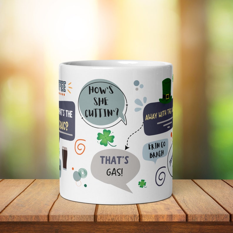 Personalised Irish Mug, Ireland Gift, Custom Tea Coffee, Him Her Birthday, Guinness, St Patricks Day, Secret Santa, Funny Office Mug