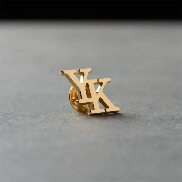 Épinglette prénom initiales personnalisées - épinglette lettres - broche initiales personnalisées - broche prénom personnalisée - cadeau de mariage pour le marié - cadeau pour lui.