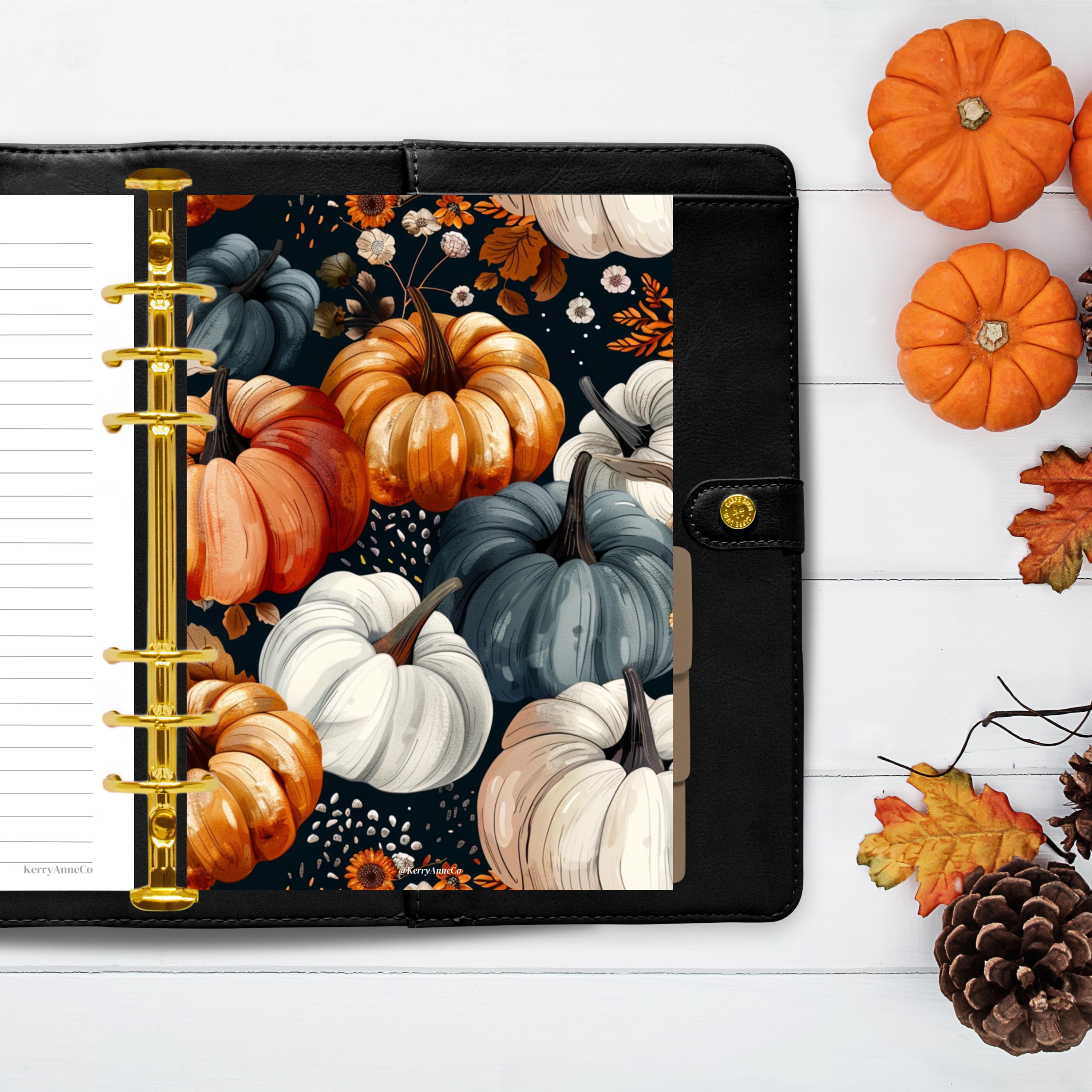 Watercolor Pumpkin Fall Autumn Planner Binder Dashboard - Etsy