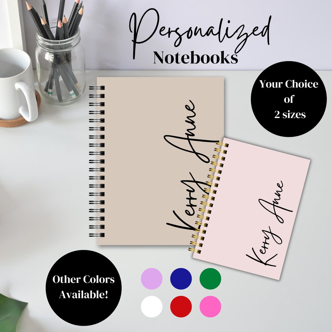 Updated Notebook Image Updated Personalized Customized Colored Notebook Journal Bullet Journal ...