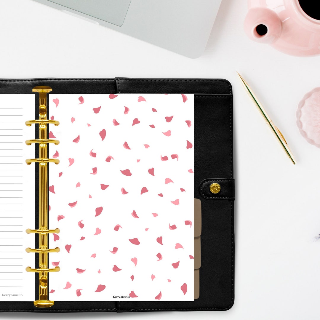 Heart Petals Love Valentine's Planner Binder Dashboard - Etsy