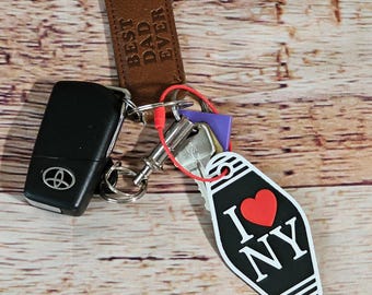 I LOVE NY Retro Keychain Set