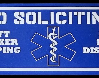 No Soliciting Sign – Shift Worker Sleeping | First Responder Door Sign | Do Not Disturb
