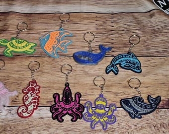 Colorful Sea Creature Keychains Bundle
