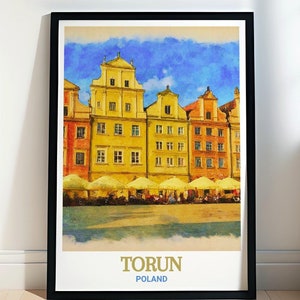 Torun Art Print - Old Town Market Square Home Decor - Poland Canvas Art - Poland Travel Poster