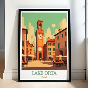 Lake Orta Travel Print - Piazza Motta Art - Piazza Motta Gift - Piazza Motta Poster - Piazza Motta Decor -  Lake Orta Art - Lake Orta Decor