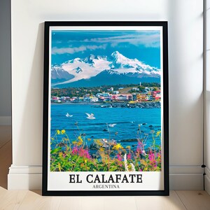 El Calafate Print - Canvas Patagonian houses Poster - El Chalten Wall Art - El Calafate Souvenir - El Calafate Decor - El Calafate Artwork