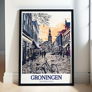 Groningen Travel Art - Martini Tower Art - Capital of the North Prints -  Groningen Travel Posters - Netherlands Prints
