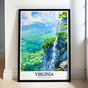Virginia Travel Poster - Shenandoah National Park and Skyline Drive Travel Print - Virginia Prints and Posters -  Virginia Art Prints