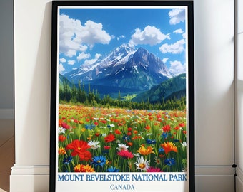 Mount Revelstoke National Park Poster & Canadian Rockies Art - Mount Revelstoke Summit Art - British Columbia Canada Print