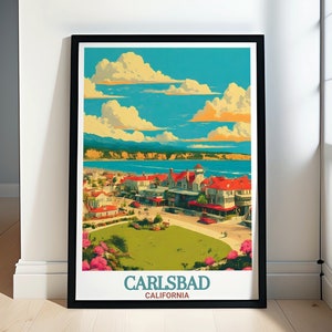 Carlsbad Travel Poster - Carlsbad Village Art - Carlsbad Village Poster - Carlsbad Village Art Collection