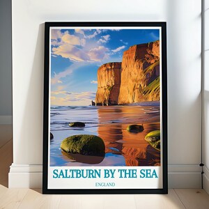 Saltburn by the Sea Travel Posters - Discover the Beauty of Huntcliff - Perfect Gifts for Train Enthusiasts and Art Lovers