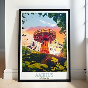 Aarhus Reise-Druck - Tivoli Friheden Drucke für Ihr Zuhause - Aarhus Reise-Poster und Tivoli Friheden ArtTivoli Friheden Reise-Poster