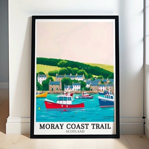 Moray Coast Trail Prints - Moray Firth Coast Art - North Sea Wall Decor - North Sea and Moray Coast Trail Art Posters