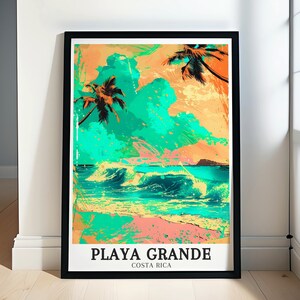 Colección de arte mural de Playa Grande - Isla del Coco, Decoración del Océano Pacífico - Carteles de Isla del Coco y Playa Grande - Regalo de Playa Grande