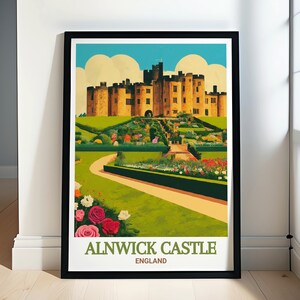 Collection d&#39;oeuvres d&#39;art de voyage du château d&#39;Alnwick - Posters de voyage Château d&#39;Alnwick et jardin d&#39;Alnwick - Décoration murale Northumberland