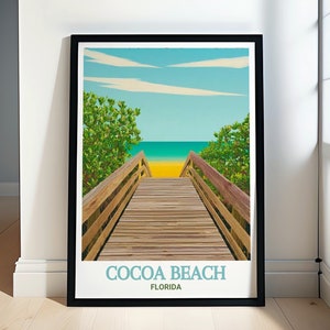 Cocoa Beach Reisedruck - Coastal Serenity Reiseposter - Lori kunstsammlung