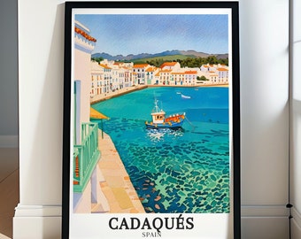 Cadaqués Travel Art - Cadaqués Harbour Pyrenees Posters - Spain Wall Art - Cadaqués Posters - Cadaqués Decor -Cadaqués Harbour Pyrenees Gift
