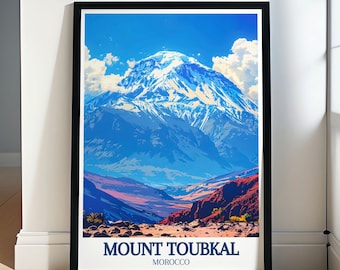 Mount Toubkal Poster - Hoher Atlas Leinwanddruck - Jebel Toubkal Druck - Hoher Atlas Leinwanddruck - Jebel Toubkal Dekor -Hoher Atlas Poster