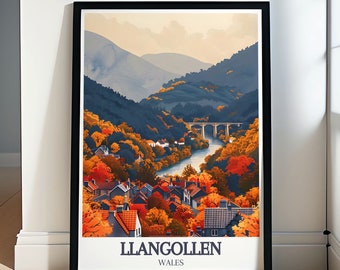 Llangollen Print - Llangollen Wall Art - Llangollen Photo - Pontcysyllte Aqueduct - Llangollen Travel - Llangollen Art - Llangollen Souvenir