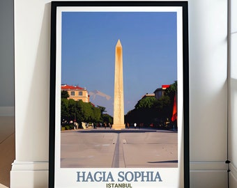 Arte mural de Santa Sofía - Impresión del Hipódromo de Constantinopla - Decoración del hogar de Estambul - Impresión de Turquía - Impresión fina de Santa Sofía - Póster de Estambul