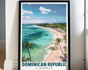 Poster de voyage en République dominicaine - Affiches et cadeaux Punta Cana - Affiches Punta Cana - Affiches Cascade de Punta Cana
