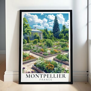 Impression Montpellier France - Art du Jardin des Plantes de Montpellier - Impression Montpellier - Art mural France - Poster Montpellier