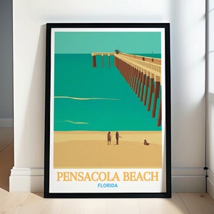 Pensacola Beach Poster - Framed Pensacola Beach Pier Print - Pensacola Beach Canvas Print - Pensacola Beach Wall Art - Pensacola Beach Gifts