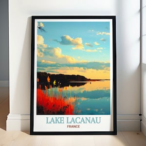 Lake Lacanau Wandkunst - Réserve Naturelle de l Étang de Cousseau Kunst - Lacanau Beach Poster - Lake Lacanau Print - Lake Lacanau Decor
