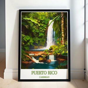 Puerto Rico Wandkunst - Puerto Rico Leinwand - Puerto Rico Poster - Puerto Rico Druck - El Yunque gerahmter Druck - Puerto Rico Reisegeschenke